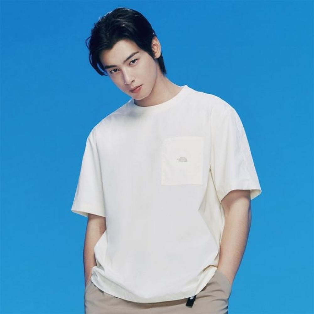 [north Face Official] Nt7uq11c All Round Short Sleeve Round Tee CREAM/085