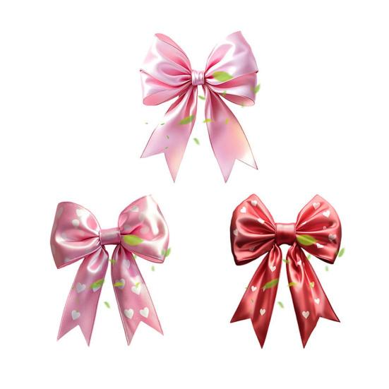 Yousheng Large Pink Red Bow Window Clings Valentine's Day Window Decals Cute Reusable Static Sticker for Wedding Anniversary Party Home Glass Door