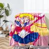 Sailor Moon Theme Printed Blanket - Perfect for Couch, Bed, Travel & Outdoor Use | Machine Washable, Cozy & Durable.