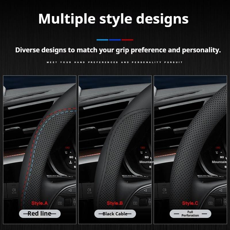 Breathable Car Steering Wheel Cover For Peugeot 206 207 208 301 307 308 406 407 408 508 607 2008 3008 4008 5008 GT RCZ Rifter