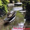 Floating Chinese Antique-Style Fishing Boat Model: Outdoor and Indoor Aquatic Landscape Decor