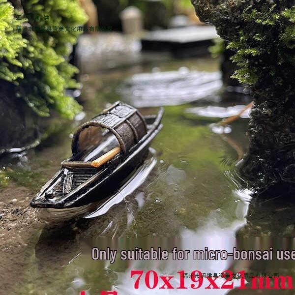 Floating Chinese Antique-Style Fishing Boat Model: Outdoor and Indoor Aquatic Landscape Decor