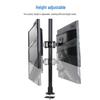 Jianleji Dual Monitor Stand with Adjustable Height and Backrest