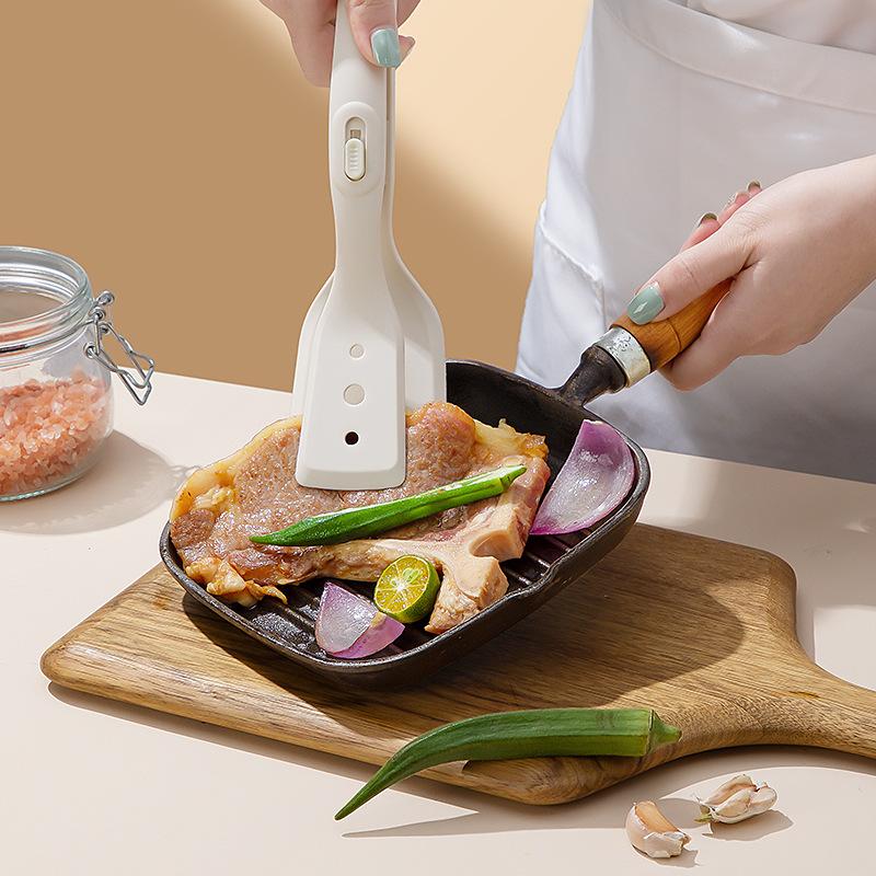 Kitchen Spatula Frying Spatula Clip Pizza Spatula Frying Spatula Anti-scald Cookware High Temperature Resistant Spatula Food Clip