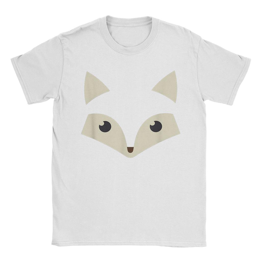 Cute Fox Face Halloween T-Shirt for Men Casual Pure Cotton Tee Shirt Round Collar Short Sleeve T Shirt New Arrival Clothes