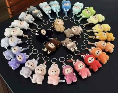 Labubu Yeni 4. Nesil Mini Sürüm Vinil Yüz Peluş Bebek Kör Kutu Sırt Çantası Aksesuarı Anahtarlık Noel Hediyesi Çocuk El Kuklası Oyuncak