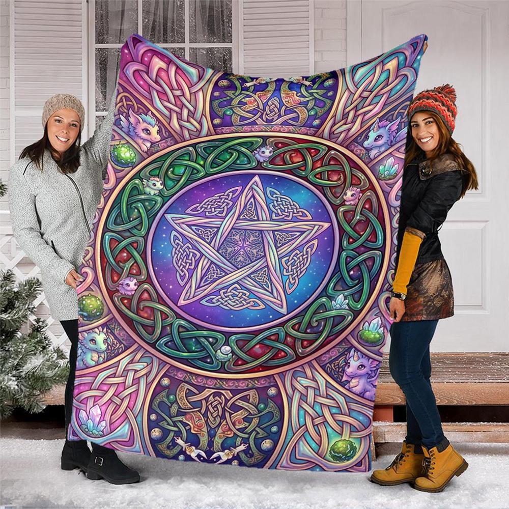 1pc Celtic MandalaOutdoor Blanket, Soft And Comfortable Blanket, Casual Warm Outdoor Blanket, Good Birthday Gift yy260328084