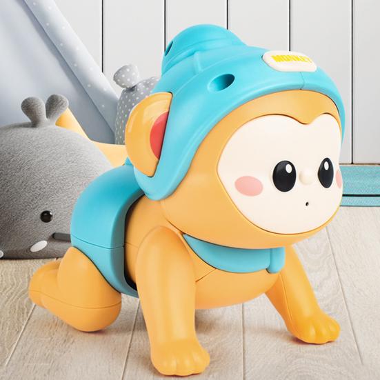 Electric Crawling Animal Toy with Music 0-1 Toddlers Boys Girls Educational Cartoon Monkey Koala Crawling Learning Recording Musical Interactive Toy