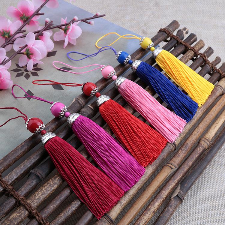 Tassel Ear Lobster Buckle Ball Handmade Hanging Ear Jewelry Clothing With Decorative Pendant Tassel U Disk Pendant