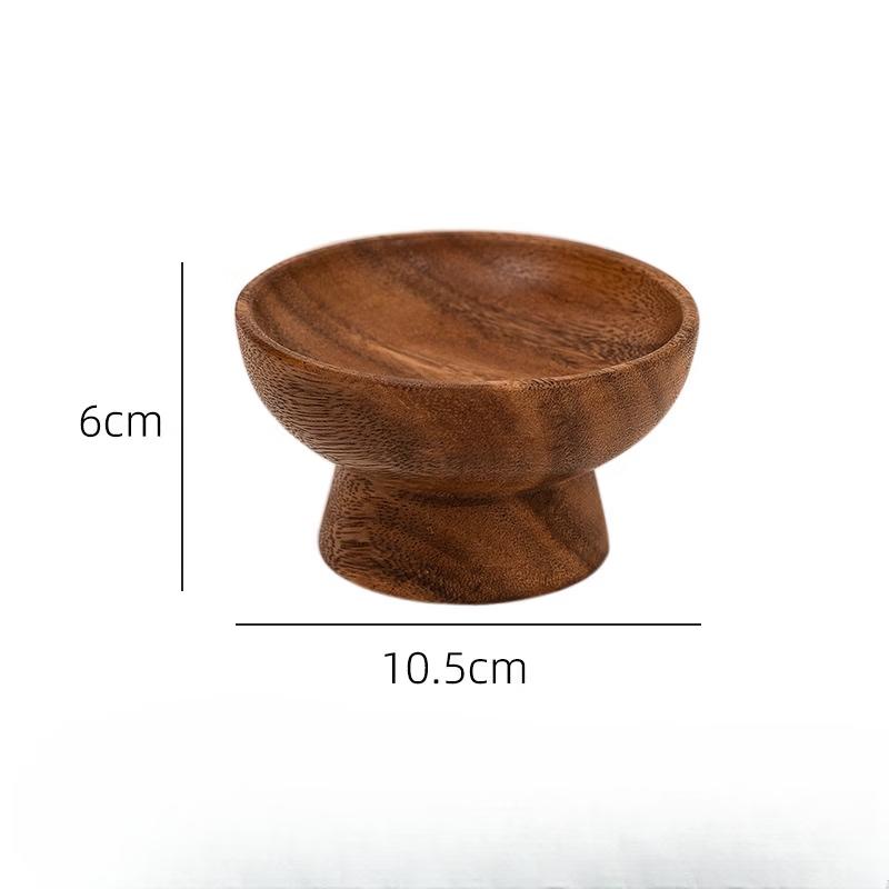 

Десертная тарелка OLOEY из грецкого ореха на высокой ножке