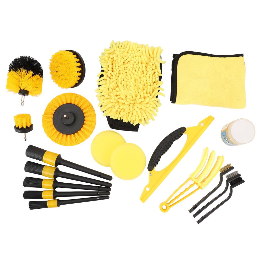 Bohrbürstenaufsatz-Set Vielseitiges Autoreinigungs-Bohrbürsten-Set mit Drahtbürste Innenraumbürste