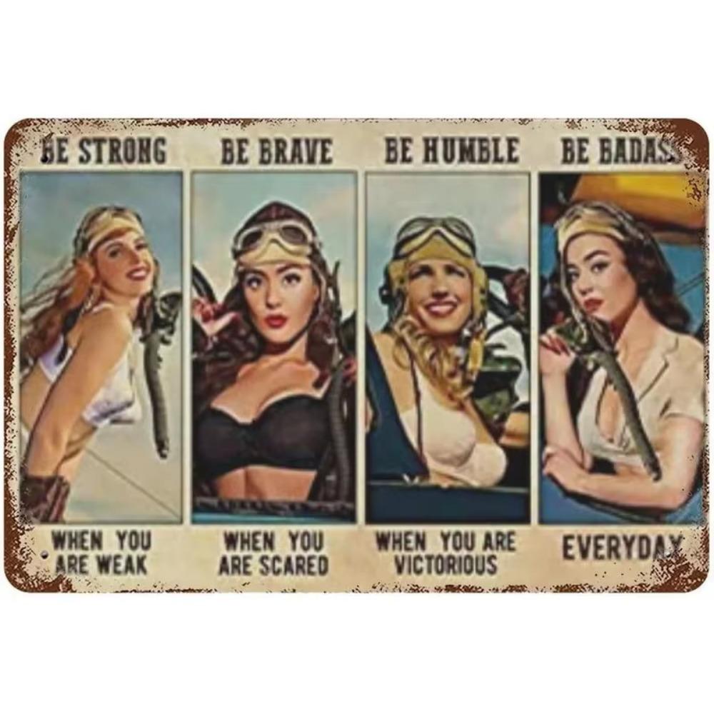 Vintage Plåtskyltar Väggaffischer Plakett Sexiga Kvinnor Järnmålning Dekoration för Mank Cave Café Garage Klubb Bar
