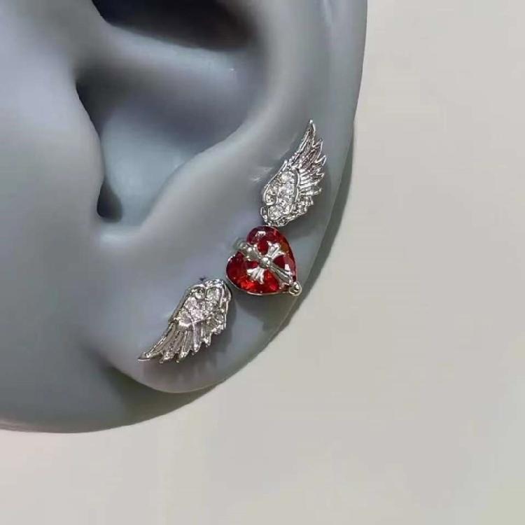 Stylish Wing Shaped Ear Bone Studs Unique Fashion Statement Alloy Materials Comfort Casual Wear
