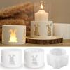 Easter Hollow Bunny Candle Holder Silicone Mold DIY Rabbit TeaLight Candlestick Making Supplies Plaster Concrete Craft Molds