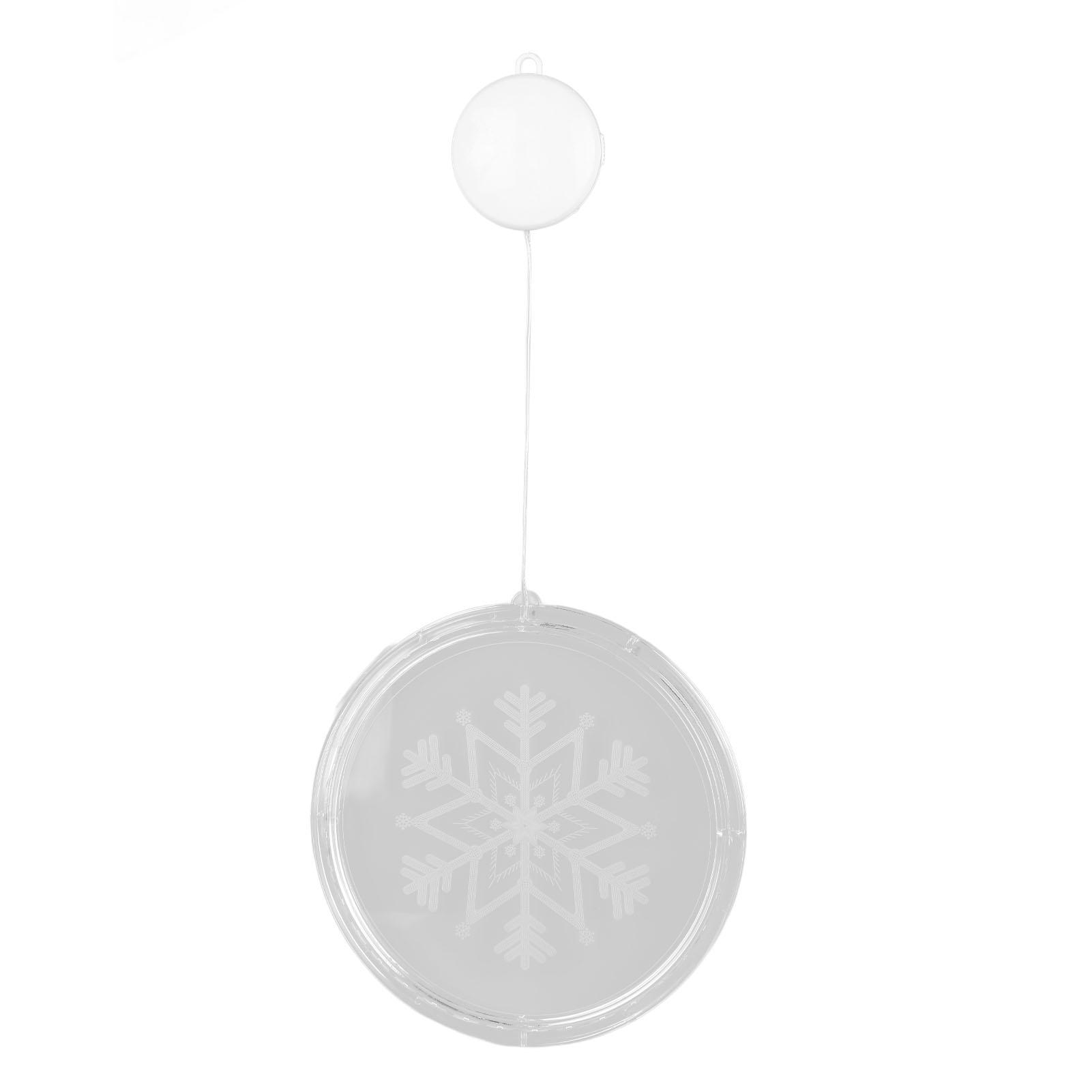 

3D Рождественский оконный светильник на батарейках с рисунком снежинки Акриловый круглый светодиодный рождественский декоративный