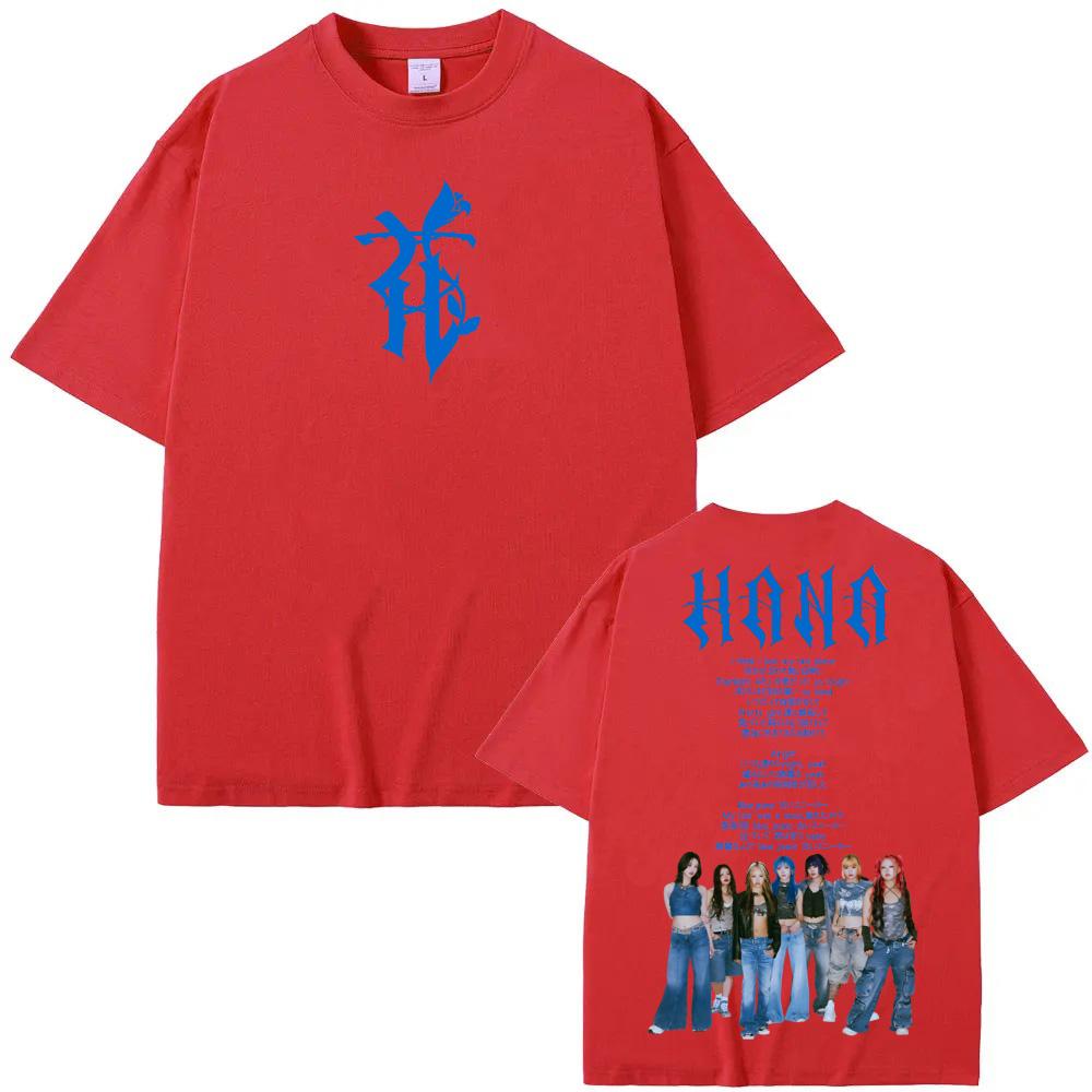 HANA 2025 T-shirt Short Sleeve Gothic PunkTee-shirt Summer Korean Style Harajuku Camiseta Hombre Clothes Japanese girl groupTops