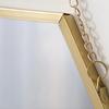 Iron Craft Wall-mounted Mirror Hexagon Shape Hanging Cosmetic Mirror  Bedroom
