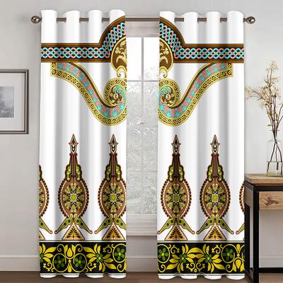Europejskie etiopskie tradycyjne wzornictwo zasłony zaciemniające 2 panele boho styl salon sypialnia wystrój domu zasłony przelotka górna