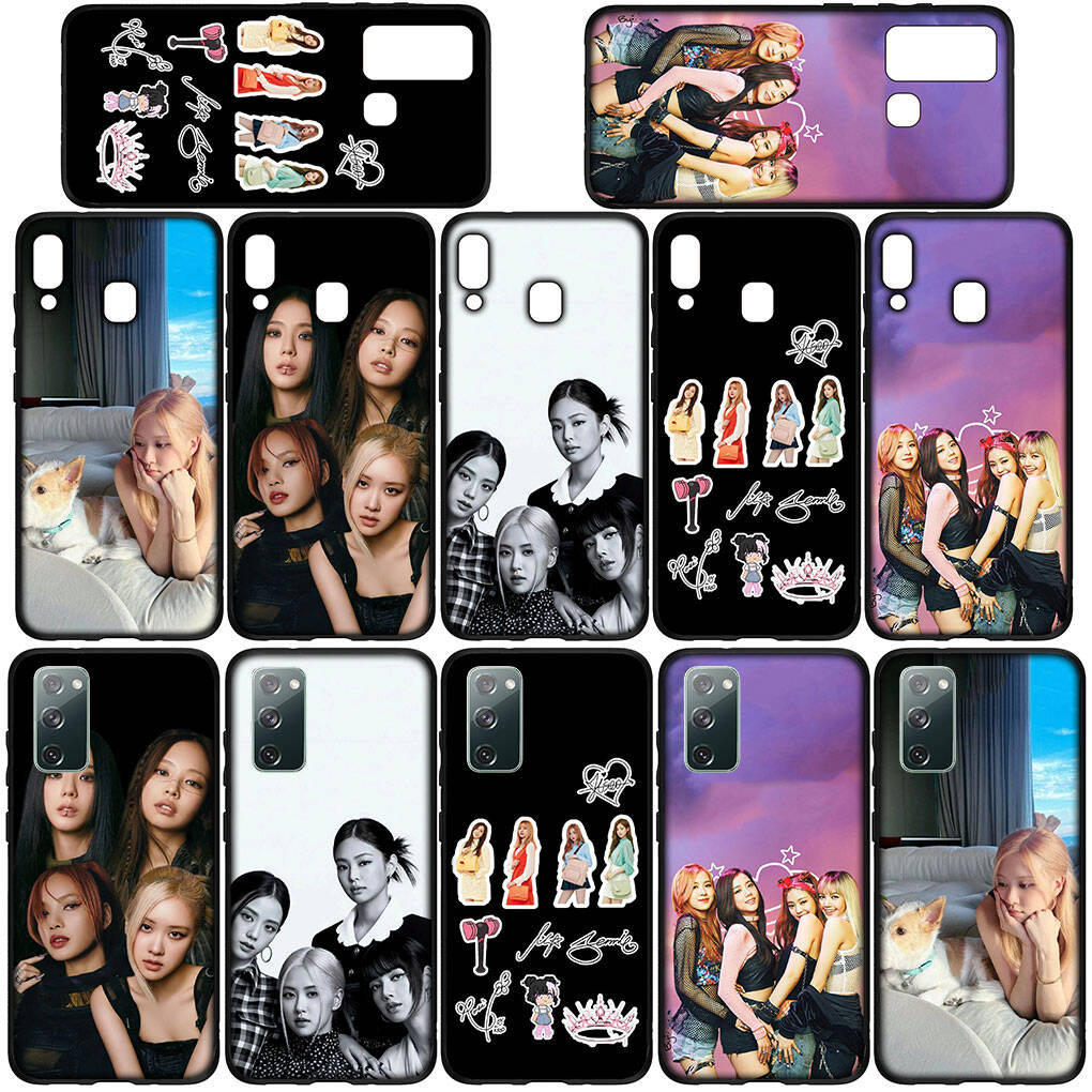 for Motorola Moto Edge 70 60 50 G54 G86 Samsung Galaxy S25 iPhone 17 16 15 Xiaomi Redmi Note 14 13 Pro Max Phone Case Kpop Pinks Korean Black Cover