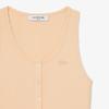 [Lacoste] Women's Ribbed Henley Neck Sleeveless TF9876-56GBIG
