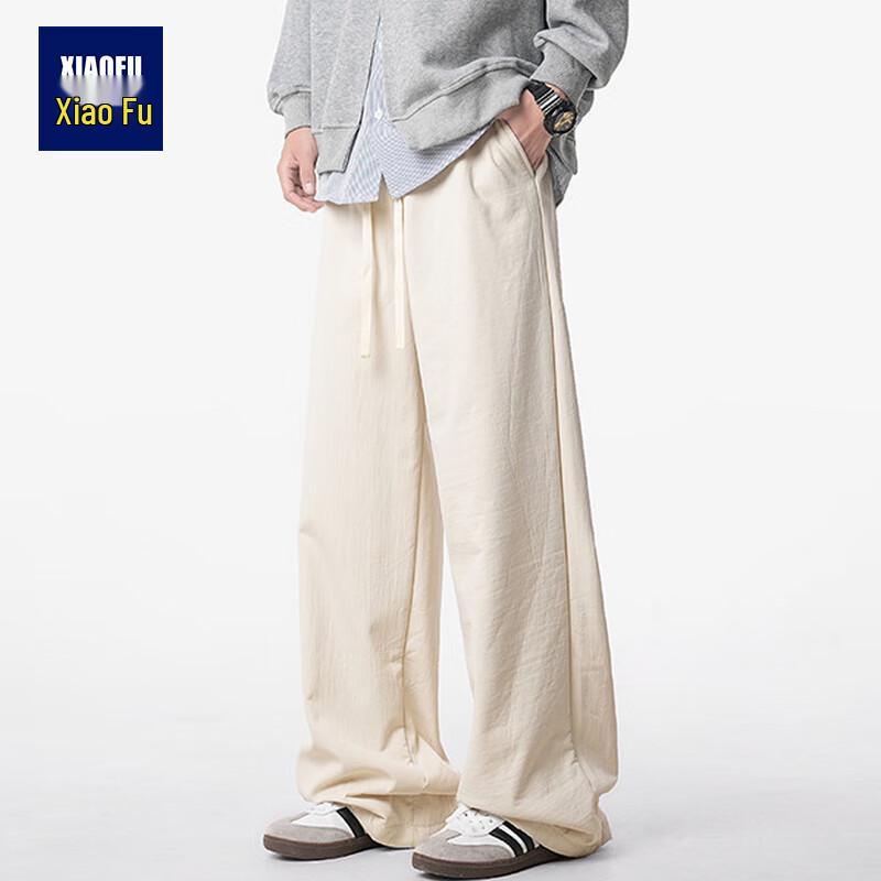 

Xiaofu Men s Winter Fleece-Lined Straight-Leg Casual Pants S