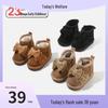 Winter Cute Toddler Snow Boots with Bowknot, Plus Velvet, for Girls.