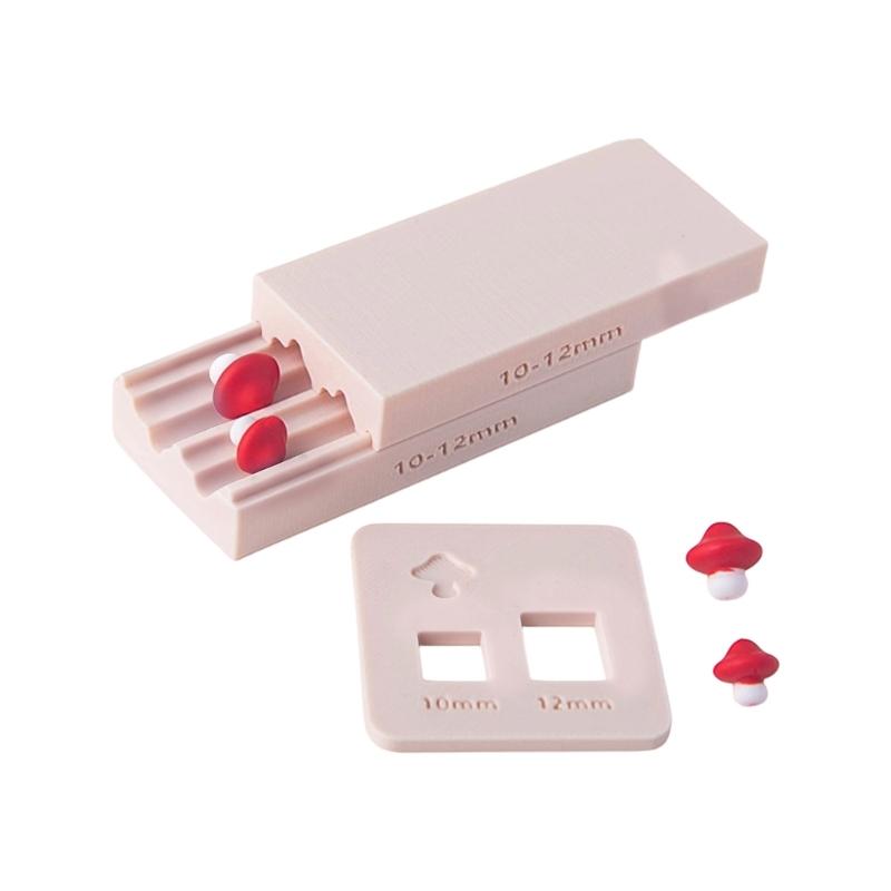 Mushroom Clay Drop Bead Maker Mold with 2 Sizes Clay Beads Maker Tool Plastic Texture Suitable for Jewelry Accessories