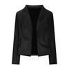 Women Jacket Solid Color Loose Zipper Pockets Faux Suede Loose Lapel Vintage Open Stitch Long Sleeve Smooth Windproof Lady Coat