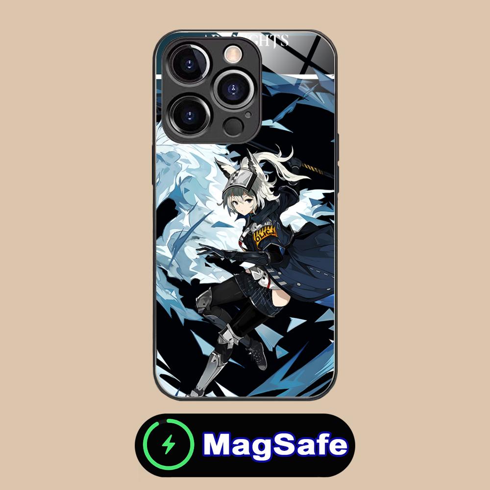

Arknights Grani Glass MagSafe Mobile Phone Case for iPhone 17 16 15 14 13 12 11 Air Pro Max Plus Mini Colorful Cover iPhone 11 Pro Max