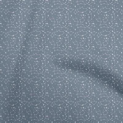 Cotton Flex Blue Fabric Celestial Diy Clothing Quilting Fabric Print Fabric By Yard 40 Inch