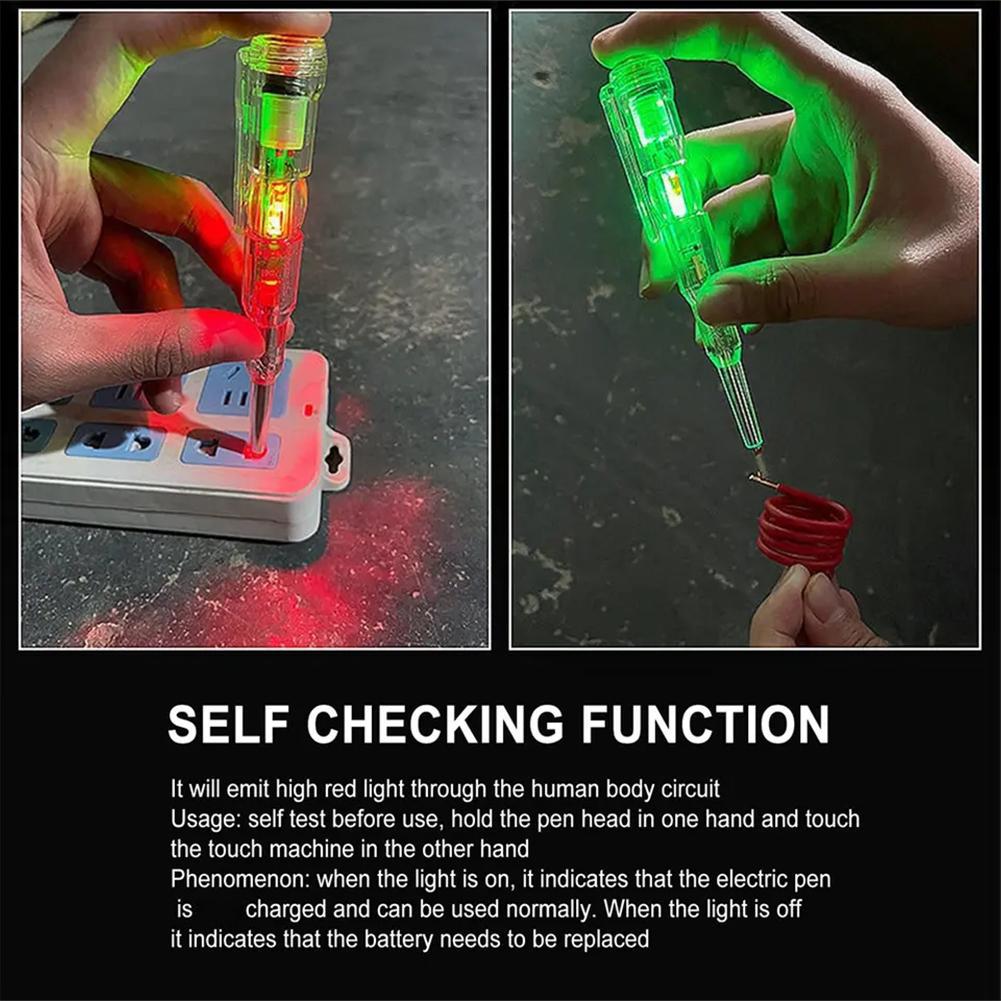 Induced Electric Tester Pen Screwdriver Probe Light Voltage Tester Detector AC/DC 70-250V Test Pen Electrical Line Detector