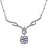 S925 Sterling Silver Four-Claw Moissanite Elk Necklace for Women, 80-Point Clavicle Chain, Christmas Gift.