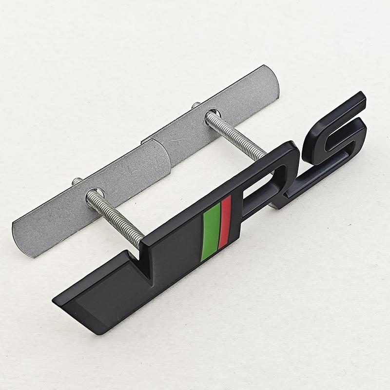 QPZF2 3D Metal Logo VRS Sticker Letters Emblem Car Front Grille Fender Side Trunk Badge For Skoda RS VRS Stickers Accessories
