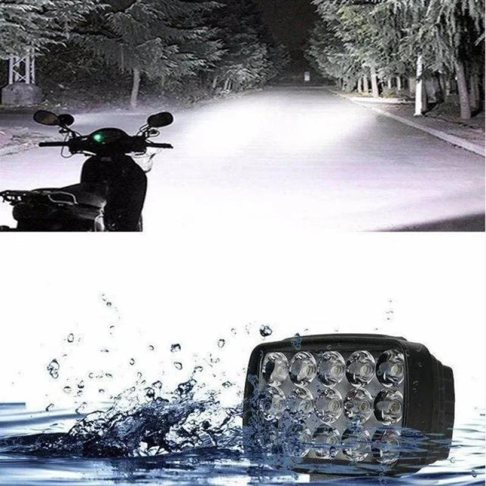 15LED Motorradscheinwerfer Hohe Helligkeit Fahr-Scheinwerfer Roller Modifizierte Glühbirnen Für Motorrad ATV UTV LKW
