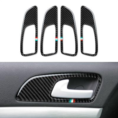 Car Stickers Inner Door Bowl Frame Decoration Carbon Fiber Interior For Alfa Romeo 159 Brera Spider Accessories