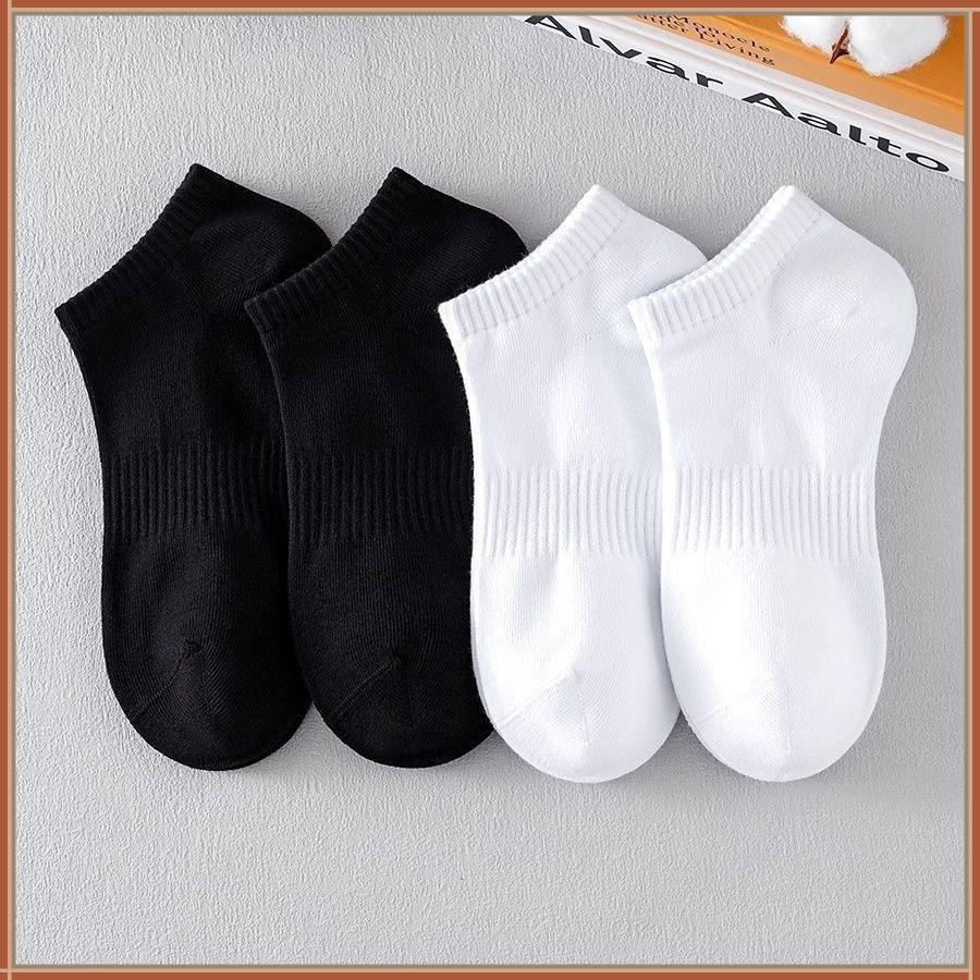 Men's Cotton Mid-Calf and Low-Cut Sport Socks: Odor-Resistant, Sweat-Absorbent, Breathable Mesh for Spring/Summer.