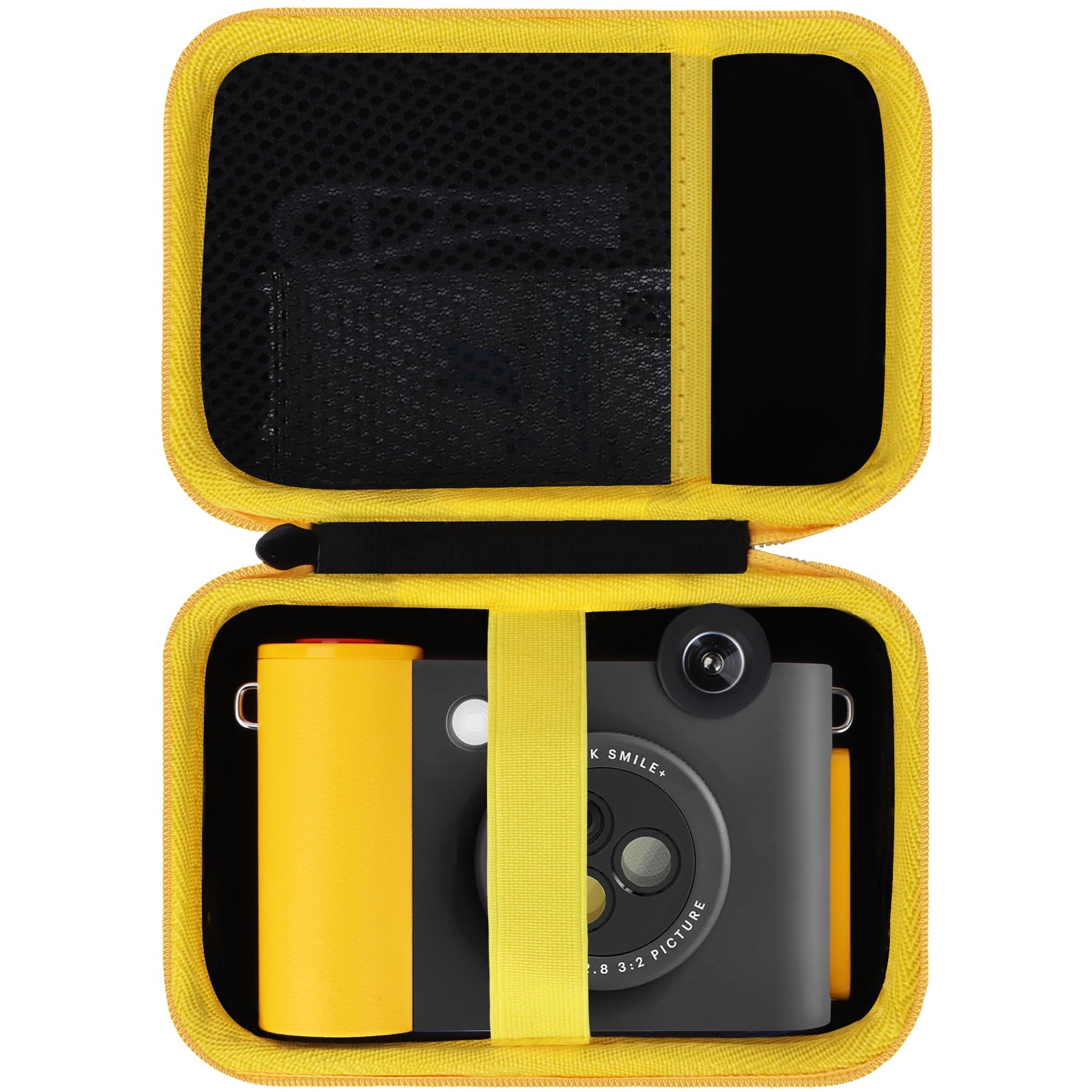 

Lebakort Storage Case Compatible with Kodak Smile+ 2-in-1 Digital Instant Print Camera & Photo Printer (Black/Yellow Case)