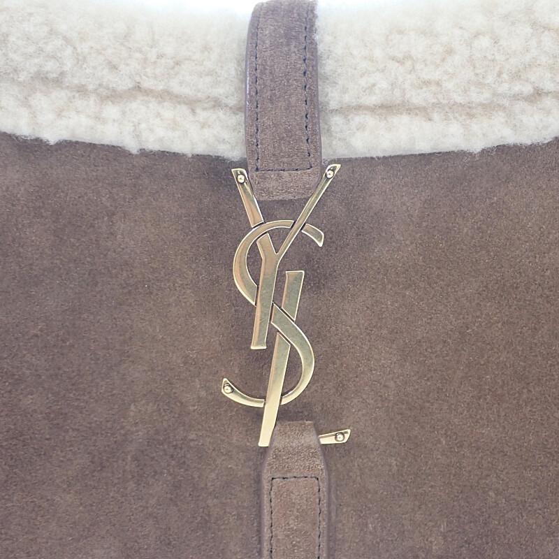 Saint Laurent 65722811ZLW Shoulder Bag Brown Suede/Bore Women