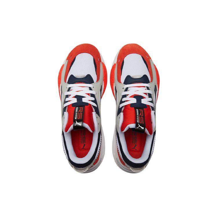 Puma Rs-Z Retro Sports Fabric Leather Shock Absorbing Non-Slip Wear-Resistant Mid-Top Casual Running Shoes Unisex Sneakers Red White 381117-03