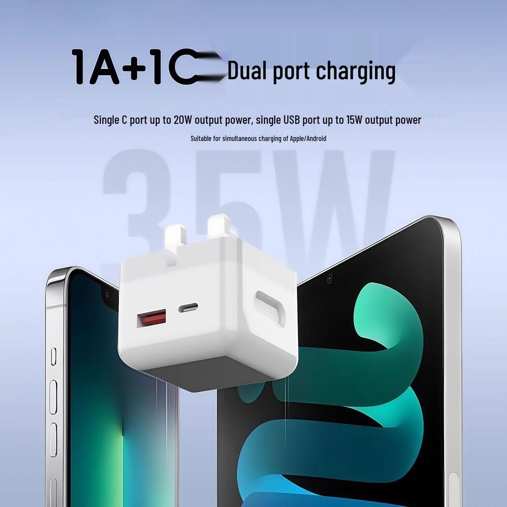 50W Dual C 35W PD Fast Charger for Apple 14 & 17
