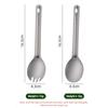 1Pcs 16.5×4.3cm Titanium Long Handle Spork Spoon Cutlery Portable Ultralight Tableware for Outdoors Picnic Camping Flatware Tool