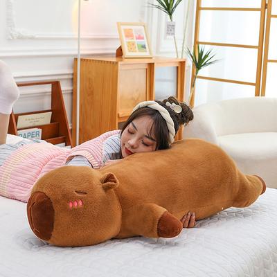 50/70cm Kawaii Riesige Cartoon-Capybara-Stofftierpuppe Kissen Kreatives Plüschtier Weihnachten Jahr Valentinstag Geschenk Heimdekoration