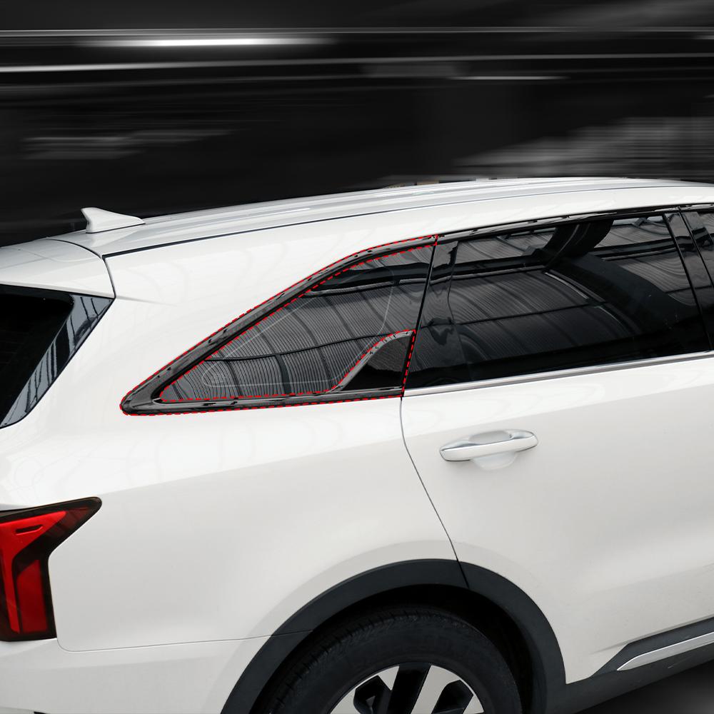 For Kia Sorento MQ4 2021-2026 10pcs ABS Car Window Decorative Strip Button Side Panel Cover Trim D-pillar Window Trim Strip