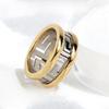 Vintage Contrast Chain Hollow Ring Titanium Steel Electroplating Premium Sense Ring Women's Jewelry