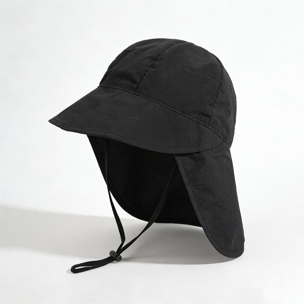 Children's UV Protection Baseball Cap with Neck and Face Shield - Summer Hat for Boys and Girls