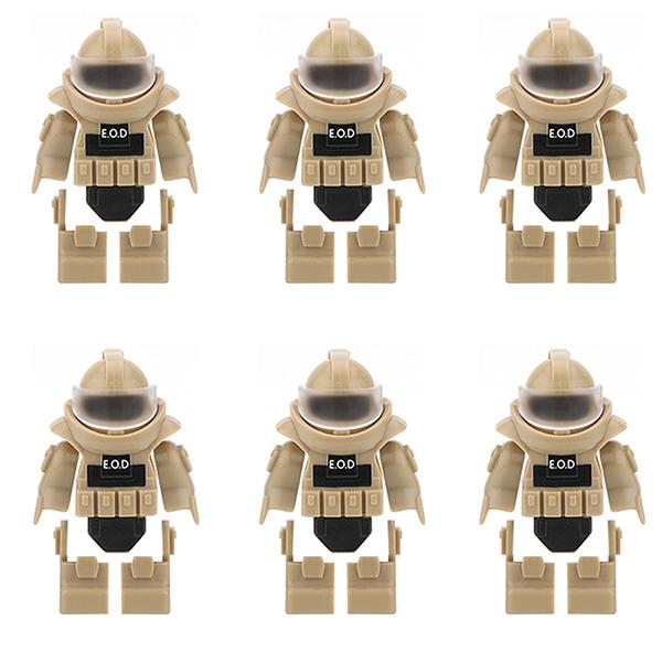 City Police Bomb Disposal Suit Special Forces Equipment Building Blocks Military Soldiers Figures Vest Hat Parts MOC Bricks Toys