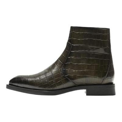 Simple Versatile Short Boots Men Boots Green 12040520500