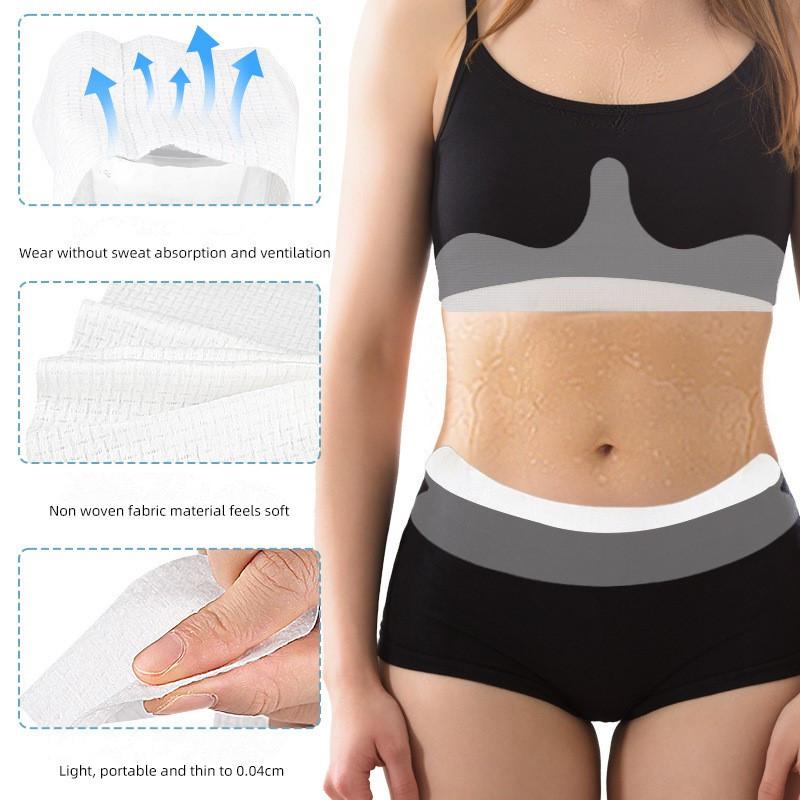 2pcs Large Washable Reusable Sweat Absorbing Pad Adhesive Sweat Absorbing Pad For Sports Underwear Sweat Absorbing Cotton Pad
