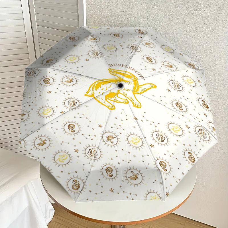 1PC Warner Hufflepuff Badger Umbrella-8-Rib Reinforced, Automatic Open, Lightweight-A98