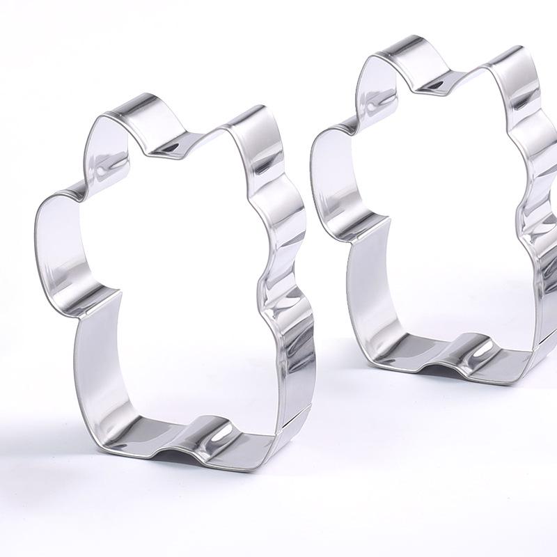 Stainless Steel Cat Cookie Cutter Set, 9-Piece DIY Embossed Baking Molds.